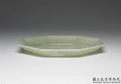 图片[2]-Jade octagonal plate with floral decoration, Mughal Empire-China Archive